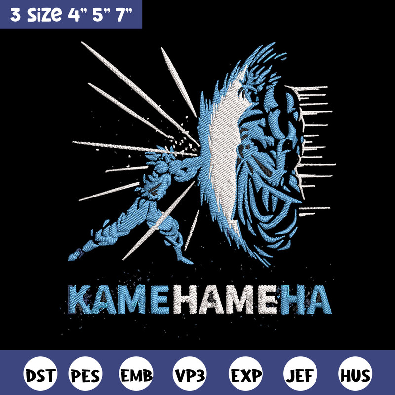 Kamehameha Embroidery Design, Dragonball Embroidery, Embroidery File, Anime Embroidery, Anime shirt, Digital download.jpg