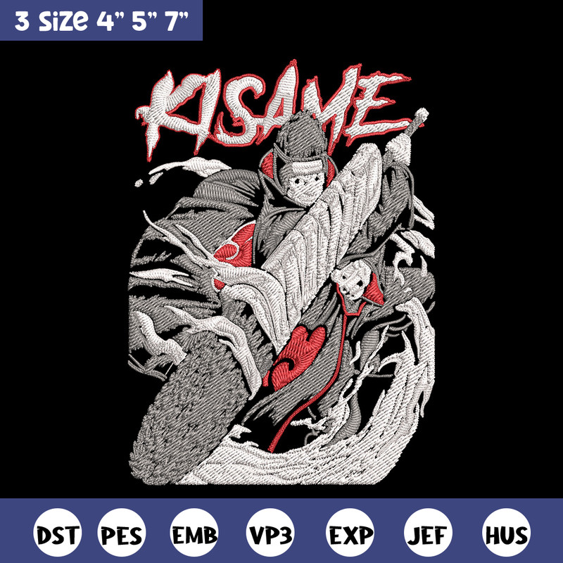 Kisame poster Embroidery Design, Naruto Embroidery,Embroidery File, Anime Embroidery, Anime shirt, Digital download.jpg