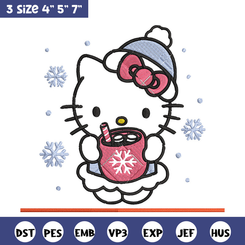 Kitty chrismas Embroidery Design, Hello kitty Embroidery, Embroidery File,Anime Embroidery, Anime shirt,Digital download.jpg