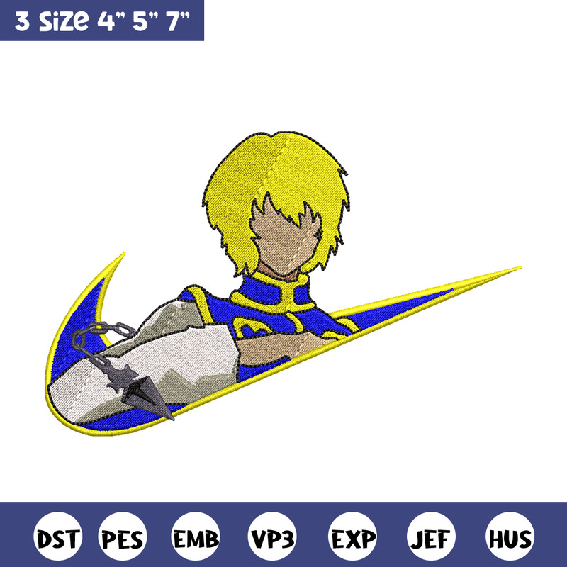 Kurapika Nike embroidery design, Hunter x hunter embroidery, Nike design, anime design, anime shirt, Digital download.jpg