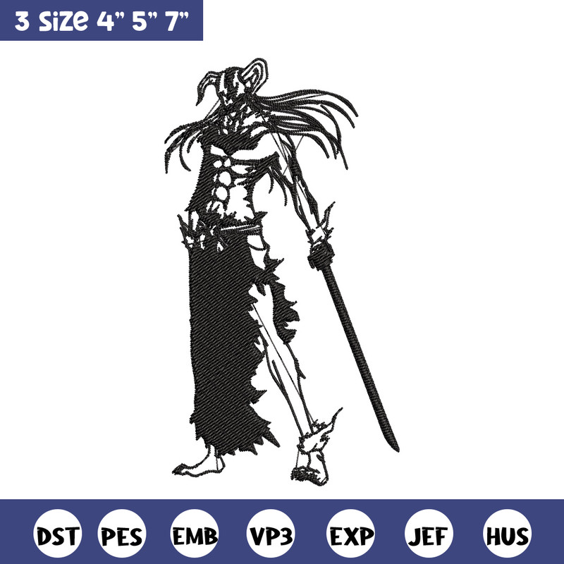 Kurosaki Ichigo Embroidery Design, Bleach Embroidery, Embroidery File, Anime Embroidery, Anime shirt, Digital download.jpg