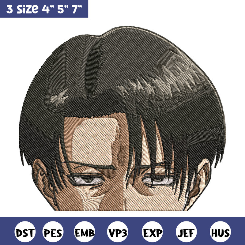 Levi Peeker Embroidery Design, Aot Embroidery, Embroidery File, Anime Embroidery, Anime shirt, Digital download..jpg