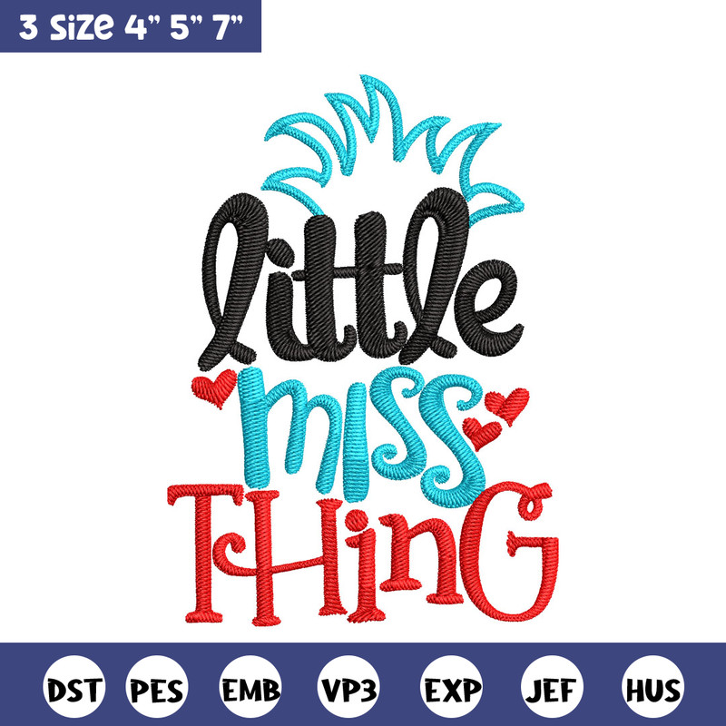 Little Miss Thing Dr Seuss Embroidery Design, Little Miss Thing Dr Seuss Embroidery, Embroidery File, Digital download.jpg