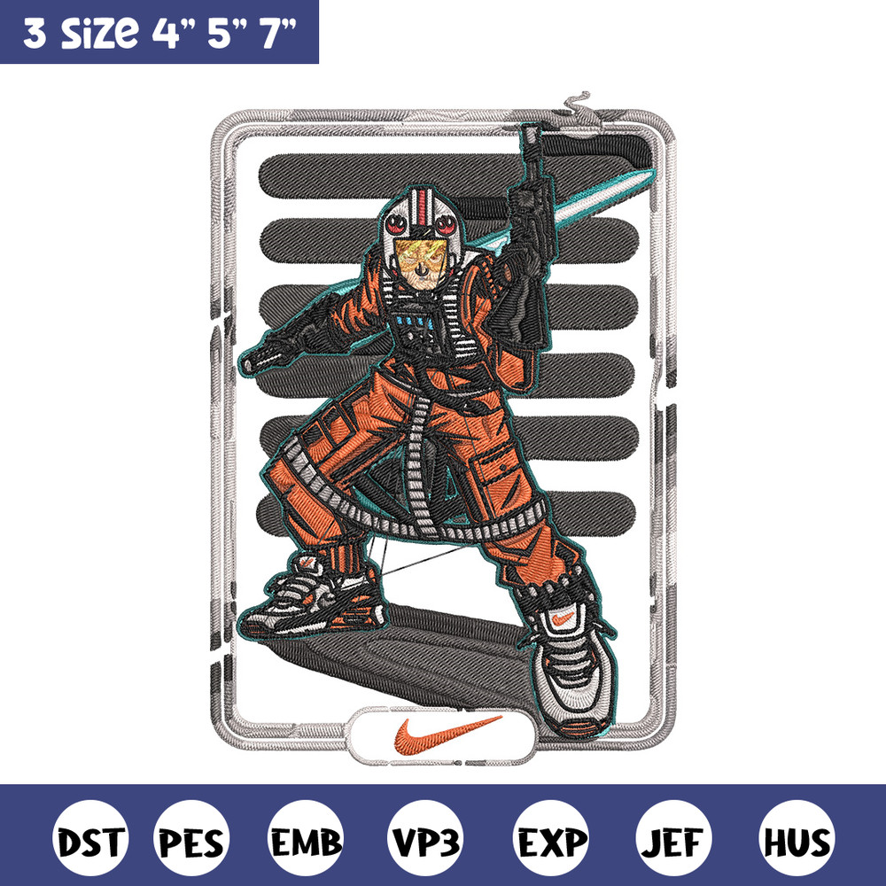 Luke Skywalker Embroidery Design, Star Wars Embroidery, Embroidery File, Nike Embroidery, Anime shirt, Digital download.jpg