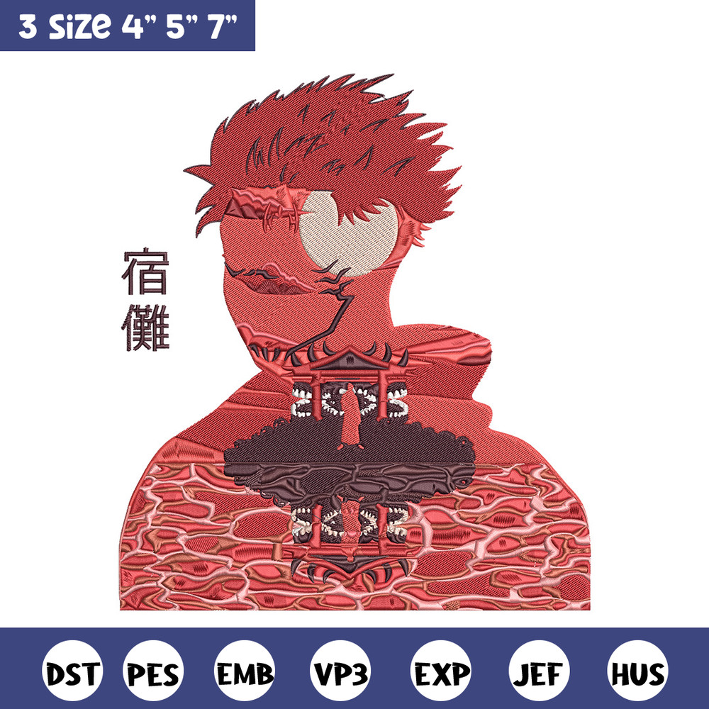 Malevolent Shrine Embroidery Design, Jujutsu Embroidery, Embroidery File, Anime Embroidery, Anime shirt,Digital download.jpg