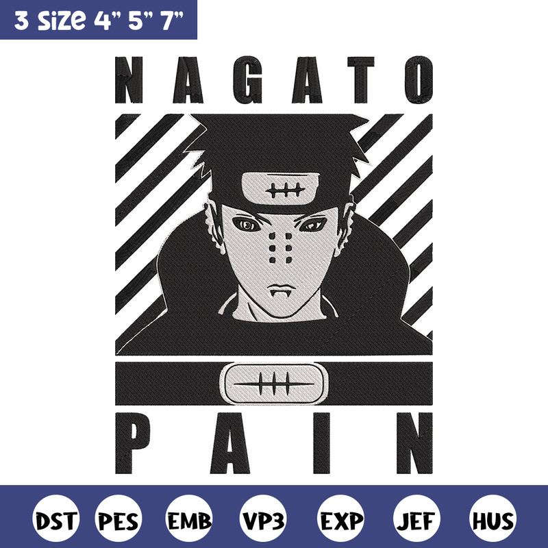 Pain poster Embroidery Design, Naruto Embroidery, Embroidery File, Anime Embroidery, Anime shirt, Digital download.jpg
