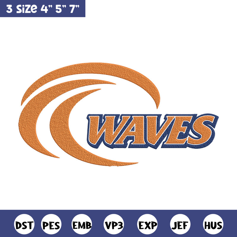 Pepperdine waves logo embroidery design, NCAA embroidery, Sport embroidery,logo sport embroidery,Embroidery design..jpg