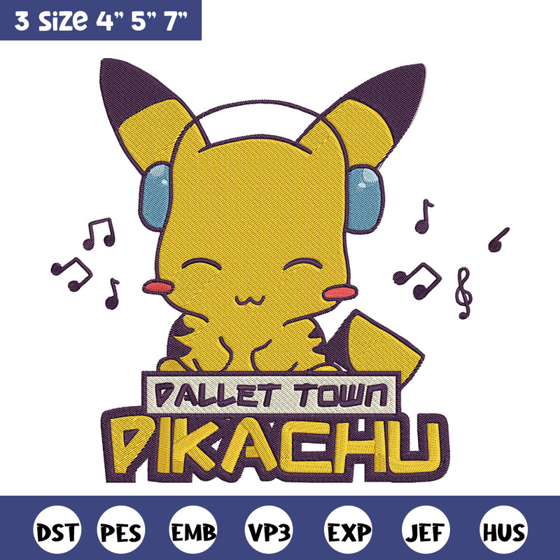 Pikachu cute Embroidery Design, Pokemon Embroidery, Embroidery File, Anime Embroidery, Anime shirt, Digital download.jpg