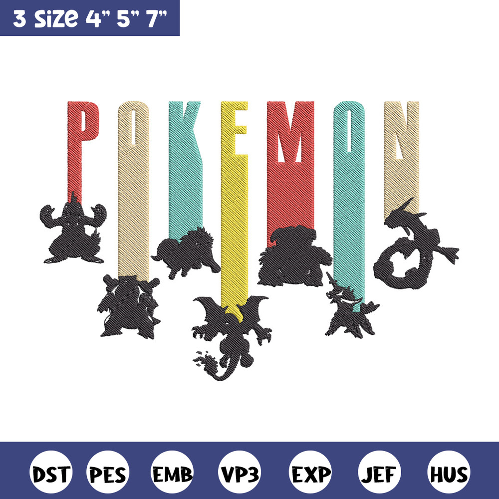 Pokemon poster Embroidery Design, Pokemon Embroidery, Embroidery File, Anime Embroidery, Anime shirt, Digital download.jpg