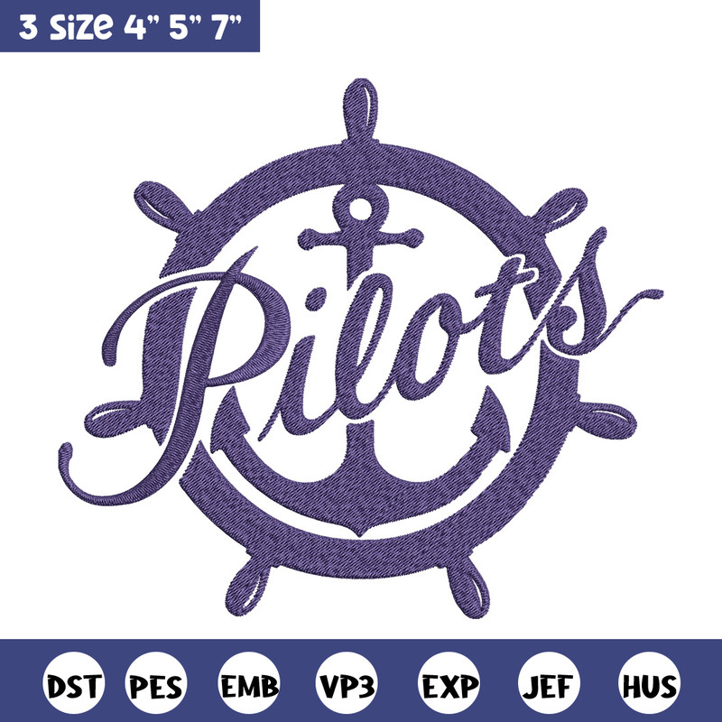 Portland Pilots logo embroidery design, NCAA embroidery, Sport embroidery, logo sport embroidery, Embroidery design.jpg