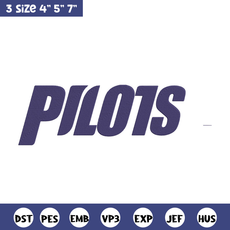 Portland Pilots logo embroidery design, NCAA embroidery, Sport embroidery,logo sport embroidery,Embroidery design..jpg