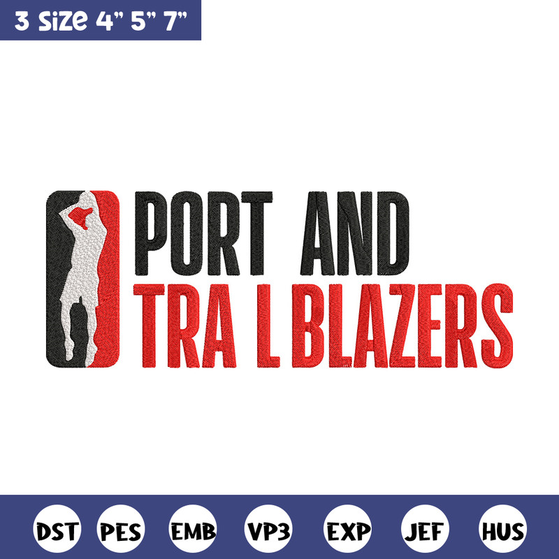Portland Trail Blazers logo embroidery design, NBA embroidery,Sport embroidery, Embroidery design,Logo sport embroidery.jpg