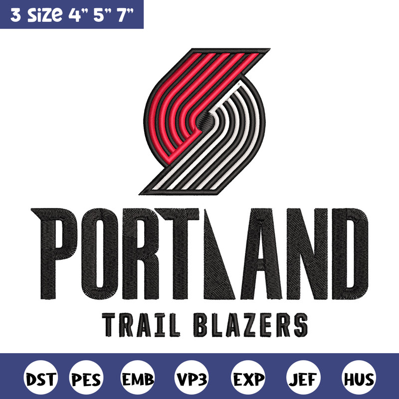 Portland Trail Blazers logo embroidery design,NBA embroidery,Sport embroidery, Embroidery design,Logo sport embroidery.jpg