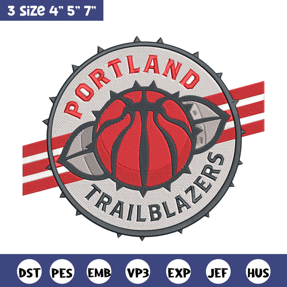 Portland Trail Blazers no 1 embroidery design,NBA embroidery, Sport embroidery,Embroidery design,Logo sport embroidery.jpg