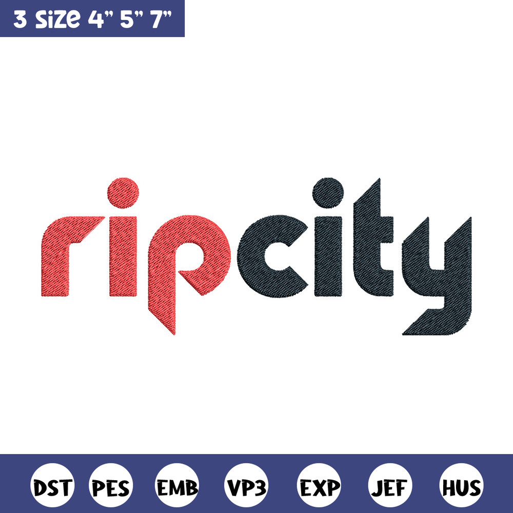 Portland Trail Blazres logo embroidery design,NBA embroidery, Sport embroidery, Embroidery design,Logo sport embroidery.jpg