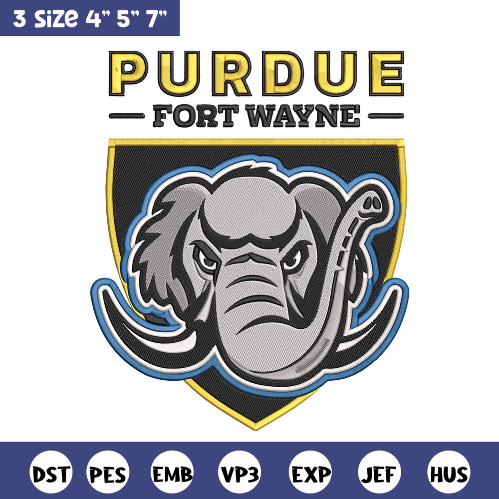 Purdue Fort Wayne mascot embroidery design, NCAA embroidery,Sport embroidery,Logo sport embroidery,Embroidery design.jpg