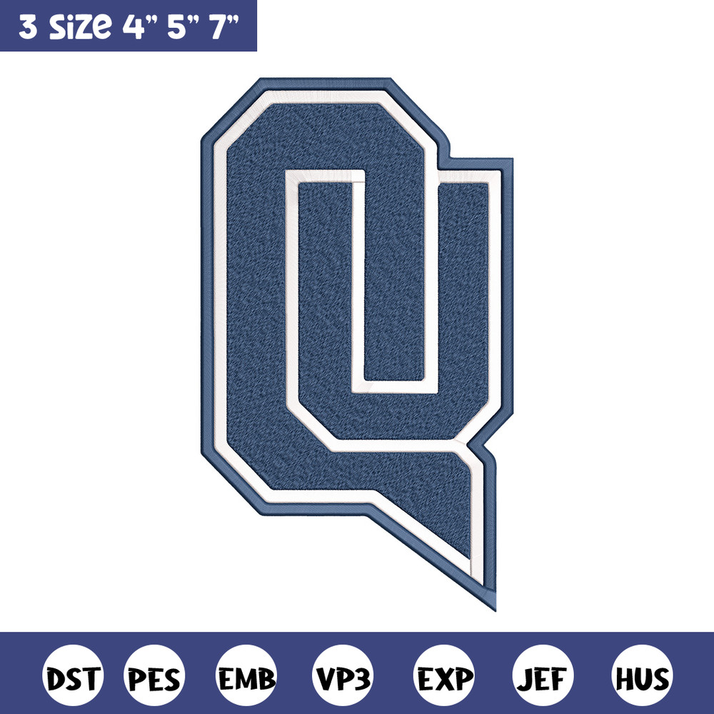 Queens University logo embroidery design, NCAA embroidery, Embroidery design, Logo sport embroiderySport embroidery.jpg