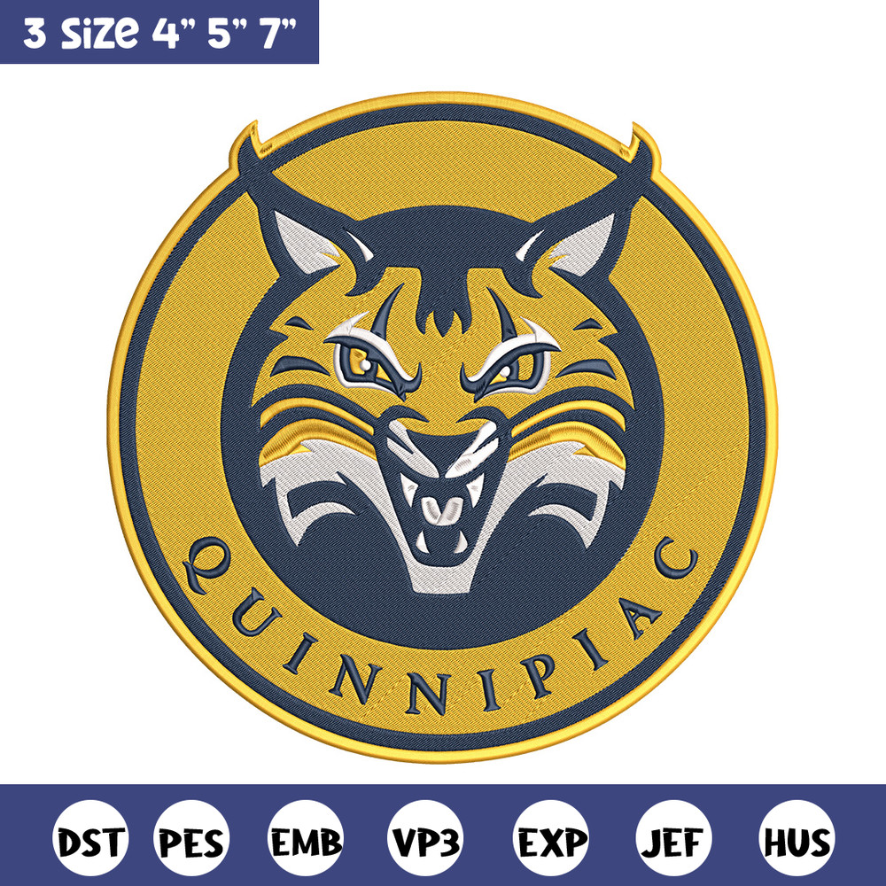 Quinnipiac University logo embroidery design, NCAA embroidery,Sport embroidery,Embroidery design ,Logo sport embroidery..jpg