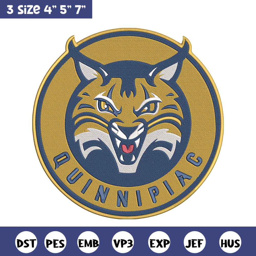 Quinnipiac University logo embroidery design, NCAA embroidery,Sport embroidery,Logo sport embroidery, Embroidery design.jpg