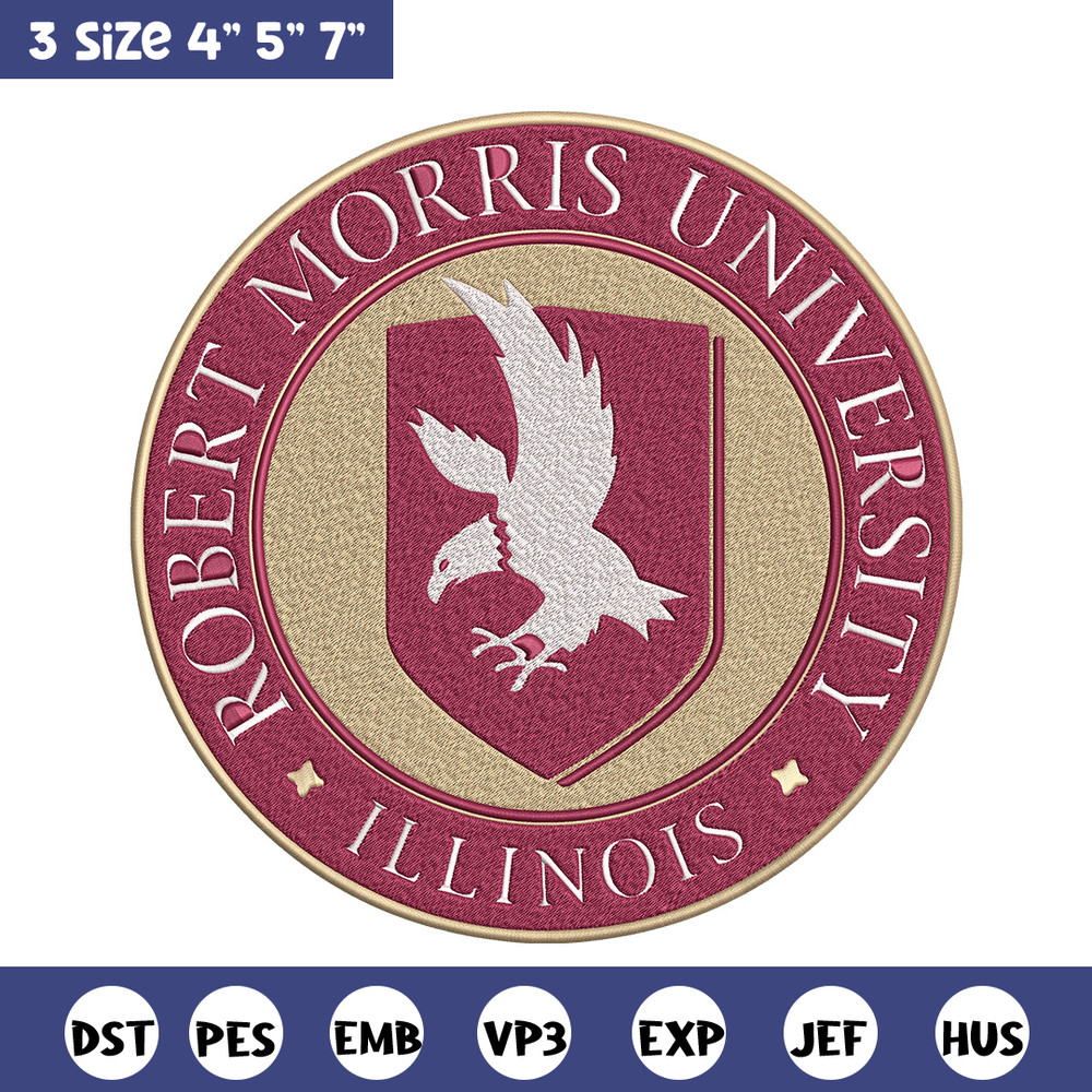 Robert Morris design embroidery design, NCAA embroidery, Embroidery design, Logo sport embroidery, Sport embroidery.jpg