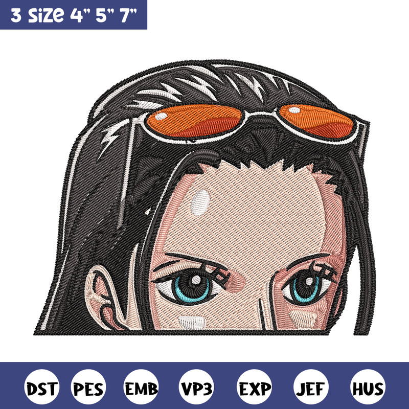 Robin Peeker Embroidery Design, One piece Embroidery, Embroidery File, Anime Embroidery, Anime shirt, Digital download.jpg