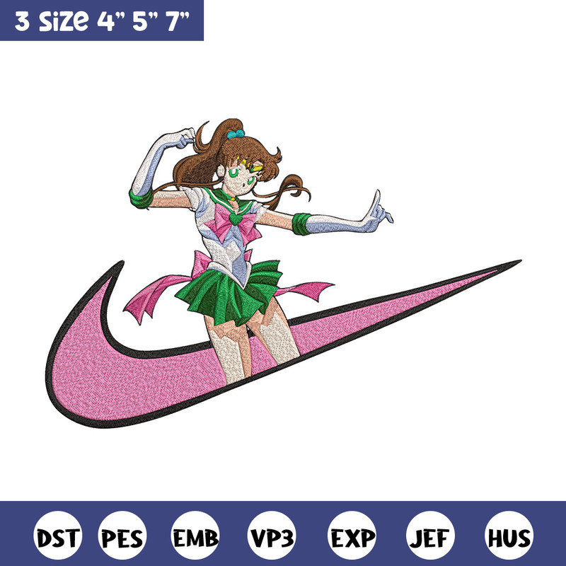 Sailor Jupiter Embroidery Design, Sailor moon Embroidery, Embroidery File, Nike Embroidery, Anime shirt,Digital download.jpg