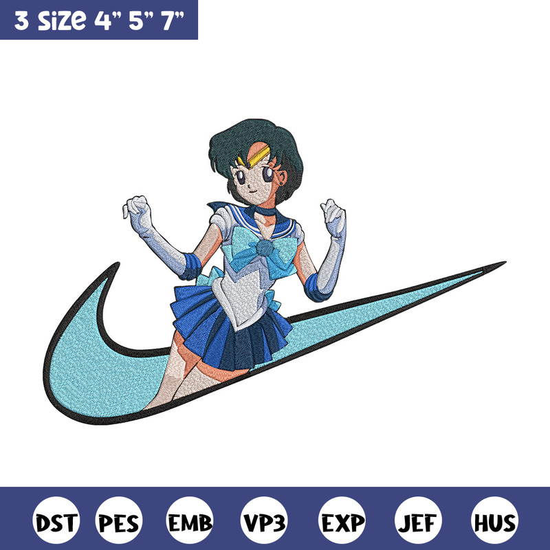 Sailor Mercury Embroidery Design, Sailor moon Embroidery, Embroidery File, Nike Embroidery, Anime shirt,Digital download.jpg