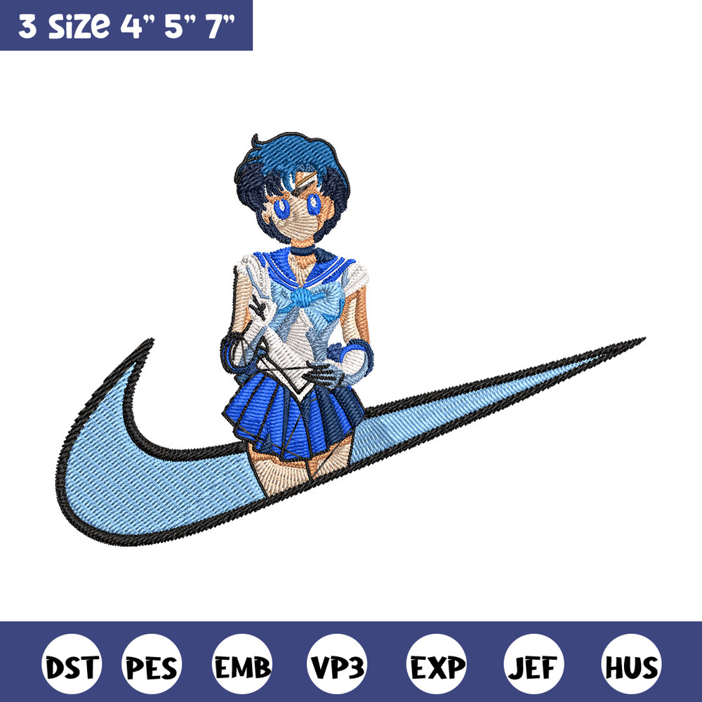 Sailor Mercury Embroidery Design, Sailor Moon Embroidery, Embroidery File,Nike Embroidery, Anime shirt, Digital download.jpg