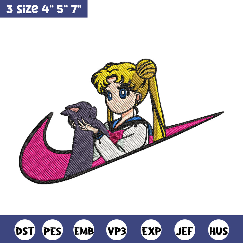 Sailor Moon Embroidery Design, Sailor Moon Embroidery, Embroidery File, Nike Embroidery, Anime shirt, Digital download..jpg