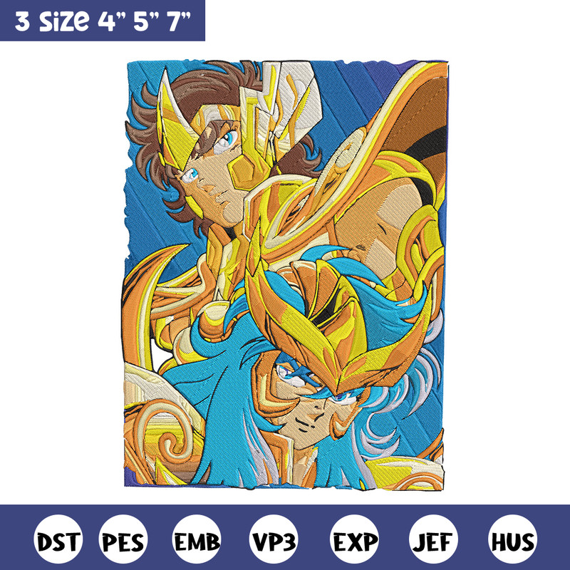 Saint Seiya Embroidery Design, Saint Seiya Embroidery, Embroidery File, Anime Embroidery, Anime shirt, Digital download.jpg