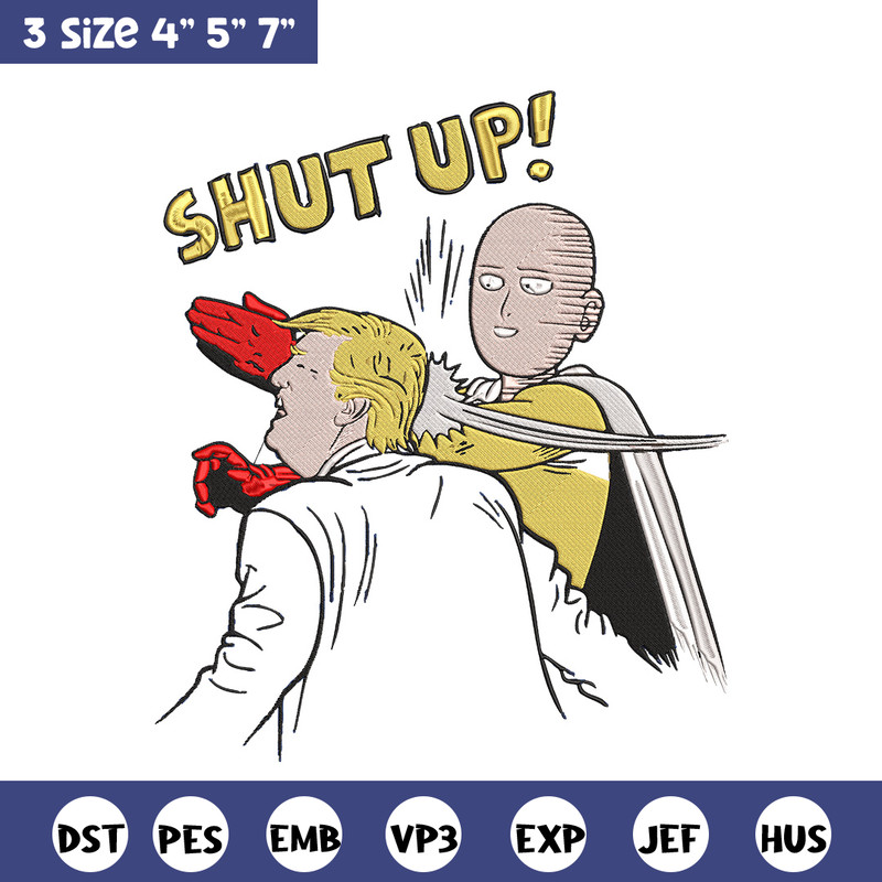 Saitama meme Embroidery Design, One punch man Embroidery, Embroidery File, Anime Embroidery,Anime shirt,Digital download.jpg
