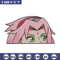 Sakura Peeker Embroidery Design, Naruto Embroidery, Embroidery File, Anime Embroidery, Anime shirt, Digital download.jpg