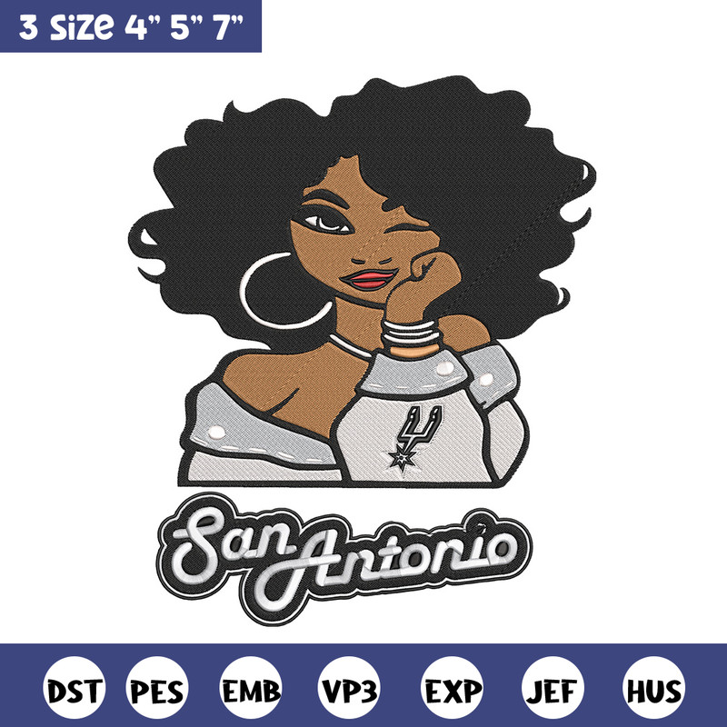 San Antonio Spurs girl embroidery design, NBA embroidery,Sport embroidery,Embroidery design,Logo sport embroidery.jpg
