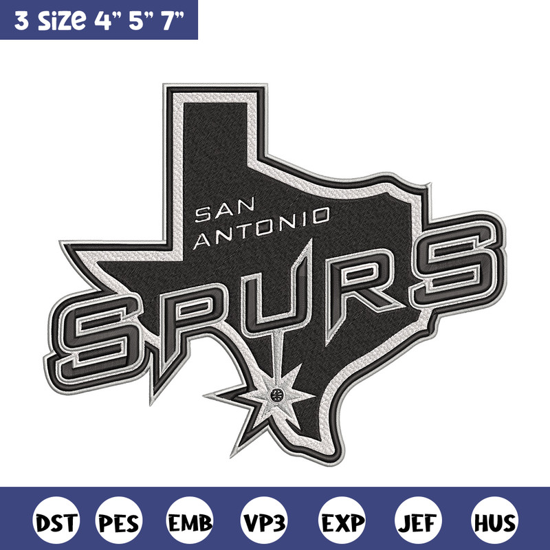 San Antonio Spurs logo embroidery design, NBA embroidery, Embroidery design, Logo sport embroidery, Sport embroidery..jpg