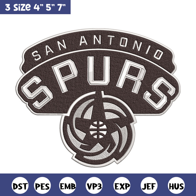San Antonio Spurs logo embroidery design, NBA embroidery, Embroidery design, Logo sport embroidery, Sport embroidery.jpg