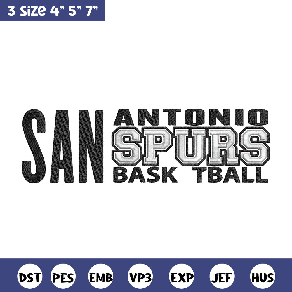 San Antonio Spurs logo embroidery design, NBA embroidery, Embroidery design,Logo sport embroidery, Sport embroidery.jpg