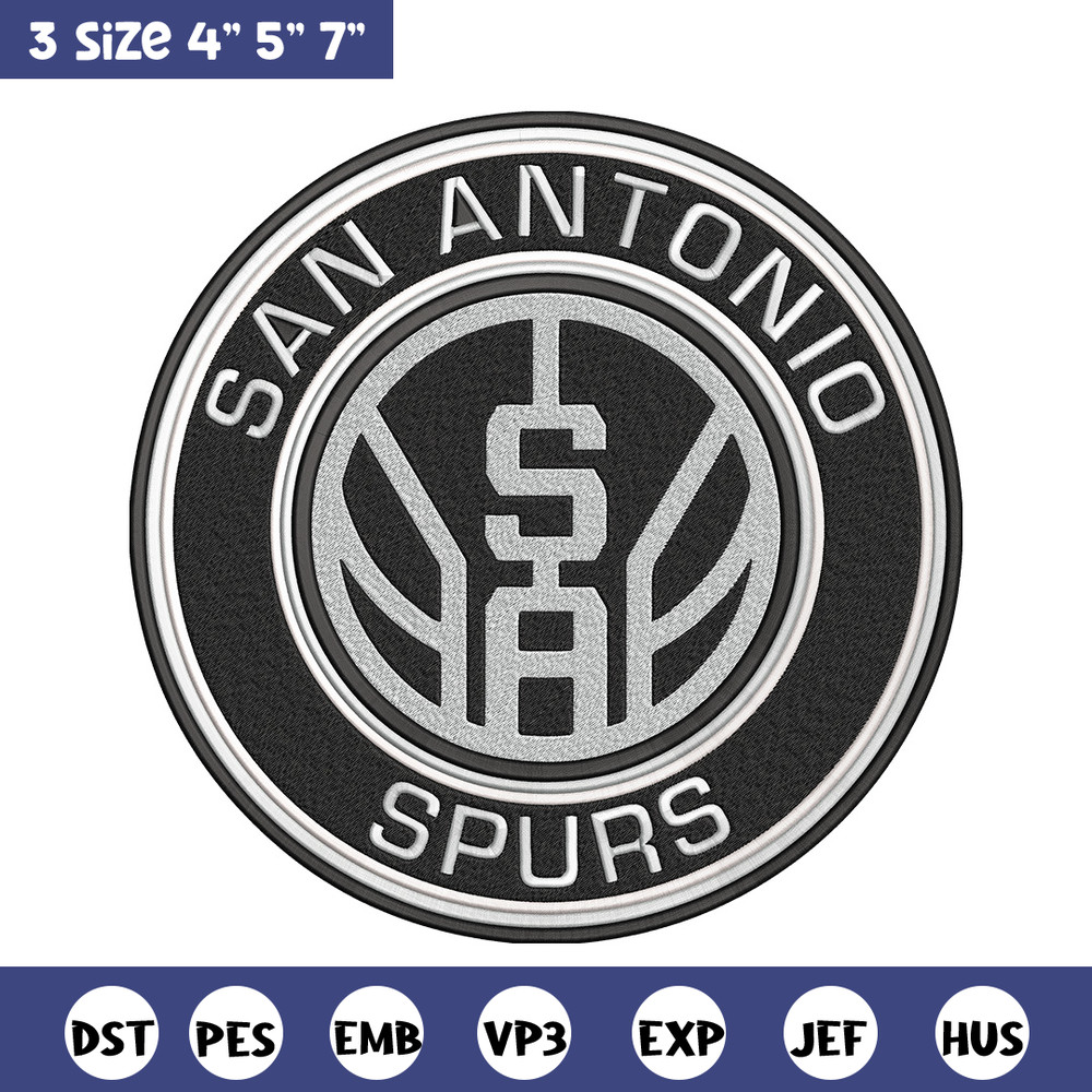 San Antonio Spurs logo embroidery design, NBA embroidery,Embroidery design, Logo sport embroidery, Sport embroidery..jpg