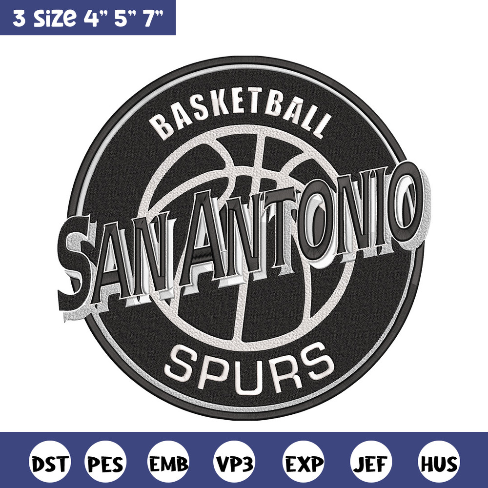 San Antonio Spurs logo embroidery design, NBA embroidery,Embroidery design,Logo sport embroidery, Sport embroidery.jpg