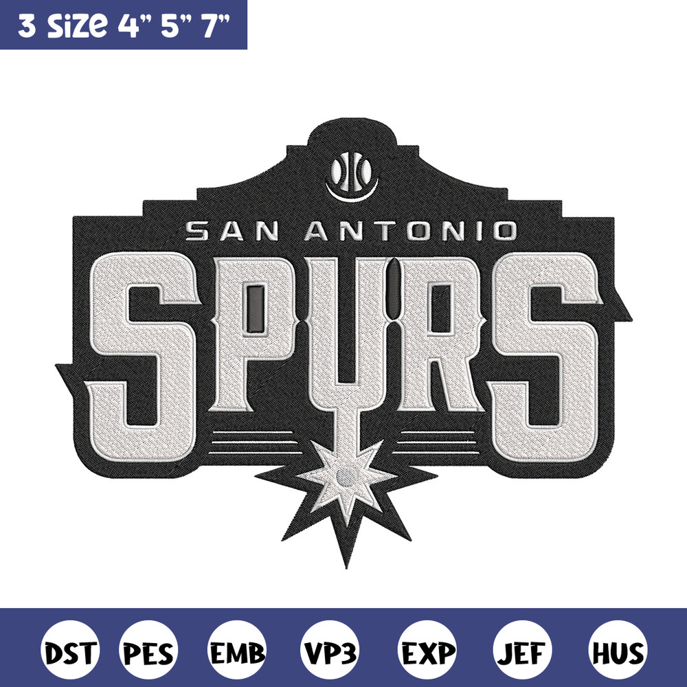 San Antonio Spurs logo embroidery design, Sport embroidery, logo sport embroidery, Embroidery design, NCAA embroidery.jpg