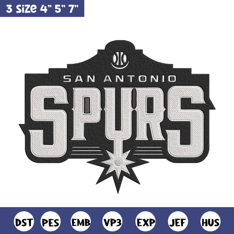 San Antonio Spurs logo embroidery design, Sport embroidery, logo sport embroidery, Embroidery design, NCAA embroidery.jpg