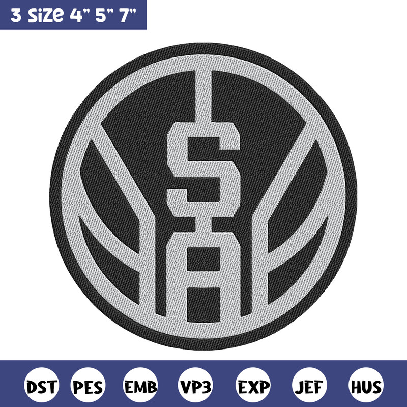 San Antonio Spurs logo embroidery design, Sport embroidery, logo sport embroidery, Embroidery design,NCAA embroidery..jpg