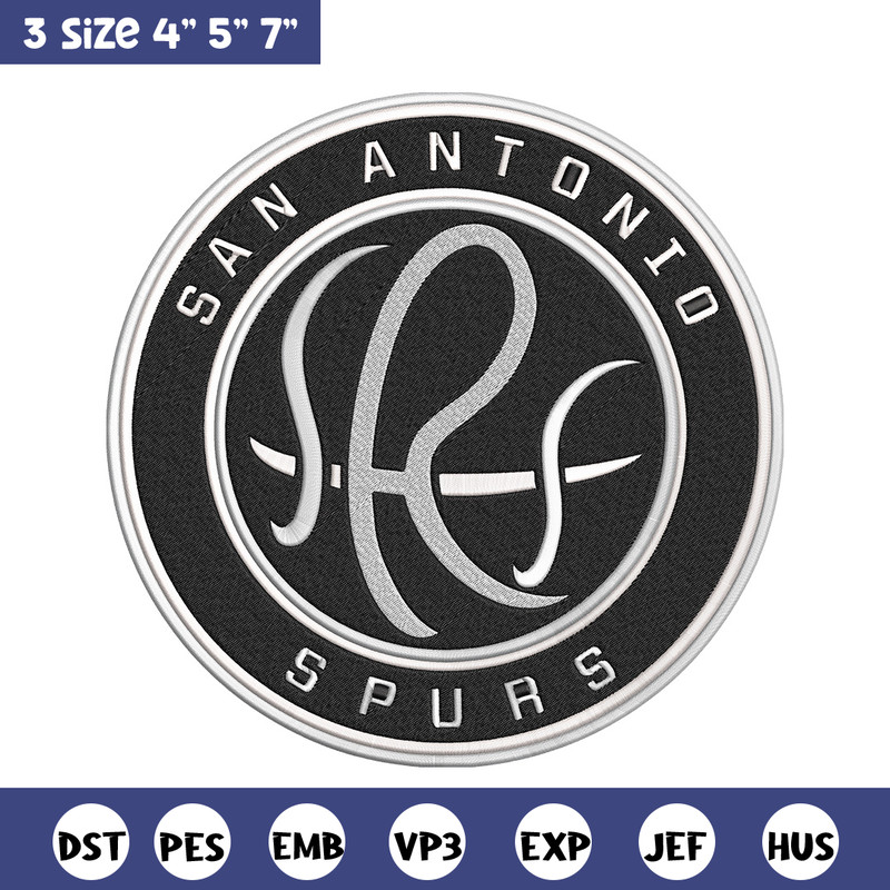 San Antonio Spurs logo embroidery design,NBA embroidery, Embroidery design, Logo sport embroidery, Sport embroidery..jpg
