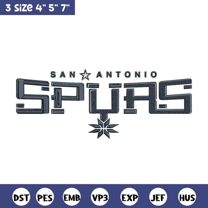 San Antonio Spurs logo embroidery design,NBA embroidery, Embroidery design, Logo sport embroidery, Sport embroidery.jpg