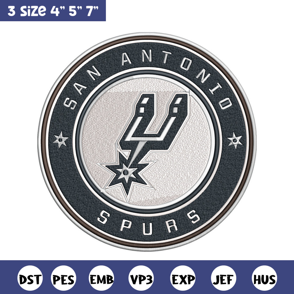 San Antonio Spurs logo embroidery design,NBA embroidery,Embroidery design, Logo sport embroidery, Sport embroidery.jpg