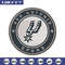 San Antonio Spurs logo embroidery design,NBA embroidery,Embroidery design, Logo sport embroidery, Sport embroidery.jpg