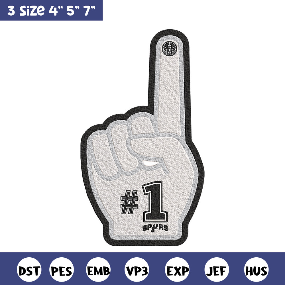 San Antonio Spurs no 1 embroidery design, NBA embroidery, Embroidery design, Logo sport embroidery, Sport embroidery..jpg
