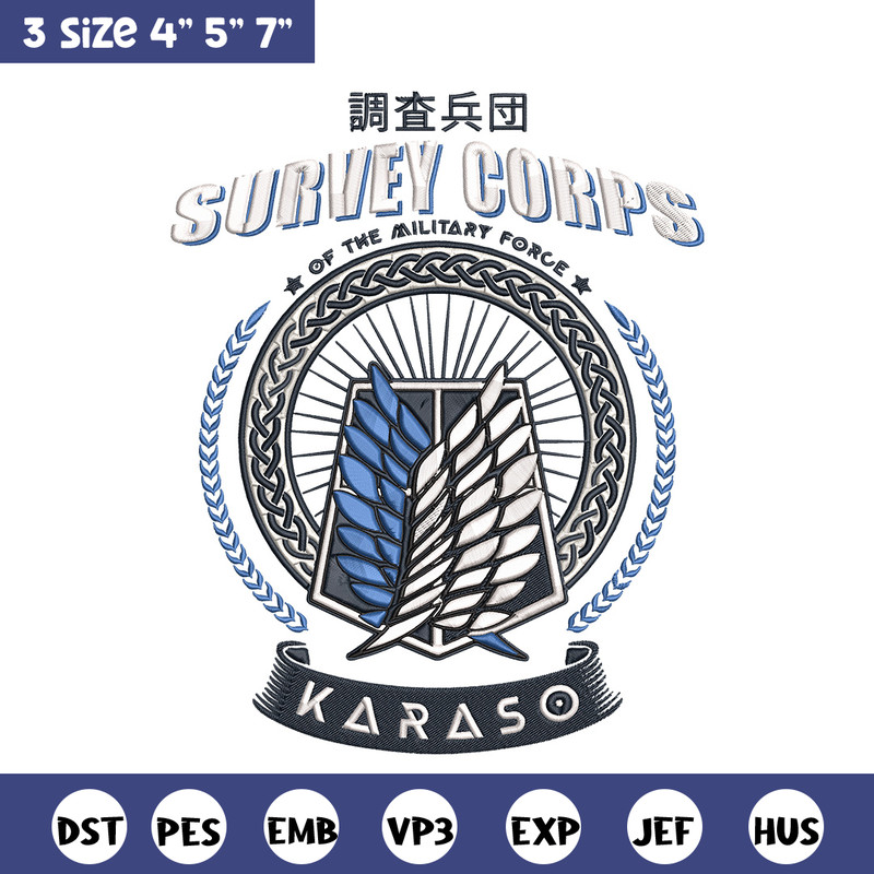 Scouting Legion Embroidery Design, Aot Embroidery, Embroidery File, Anime Embroidery, Anime shirt, Digital download.jpg