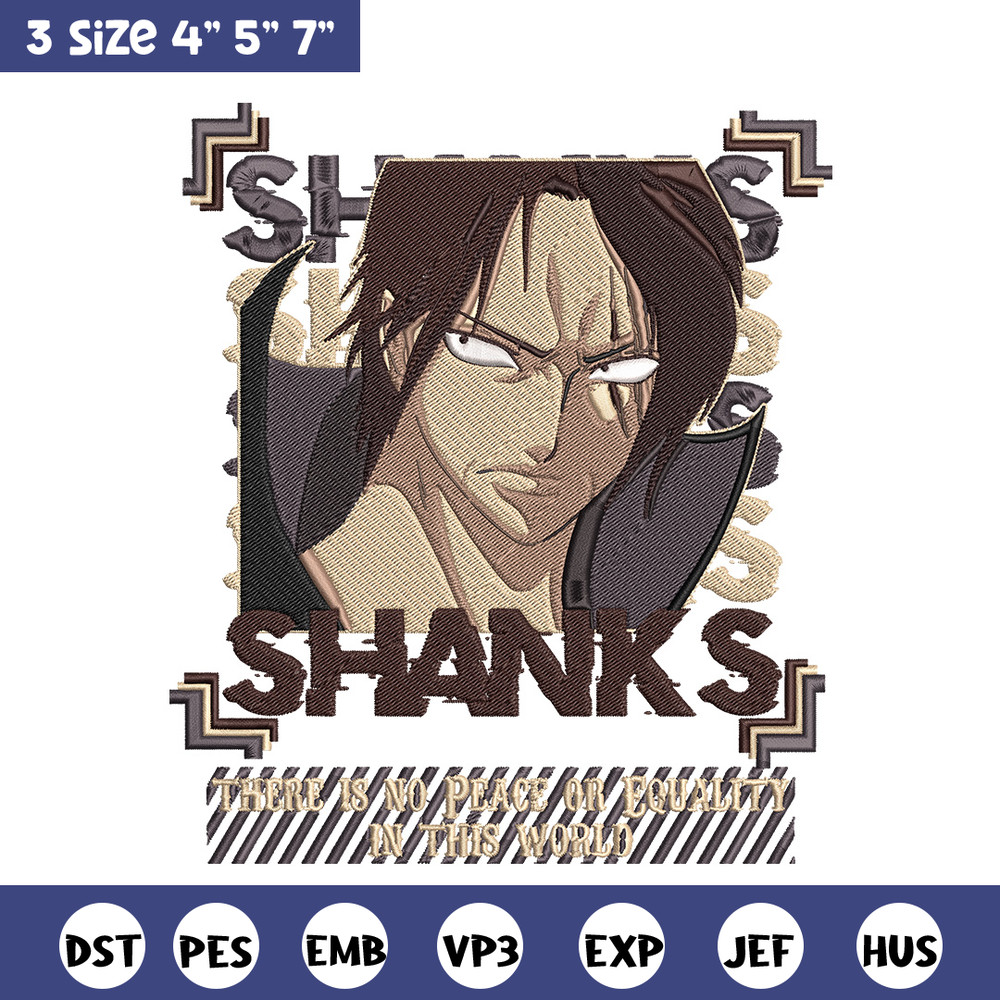 Shanks poster Embroidery Design, One piece Embroidery, Embroidery File, Anime Embroidery, Anime shirt, Digital download..jpg