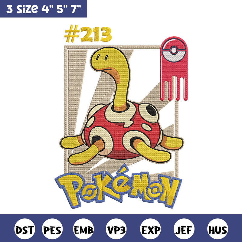 Shuckle Embroidery Design, Pokemon Embroidery, Embroidery File, Anime Embroidery, Anime shirt, Digital download..jpg