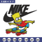 Simpson funny Nike Embroidery design, Simpson cartoon Embroidery, Nike design, Embroidery file, Instant download..jpg